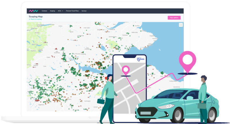 Mobilityways dashboard ACEL screen